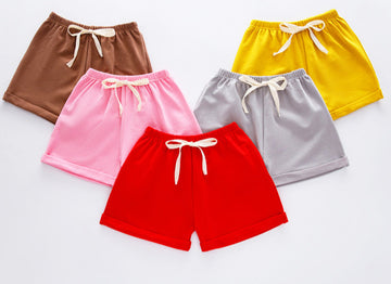 Effen katoenen short