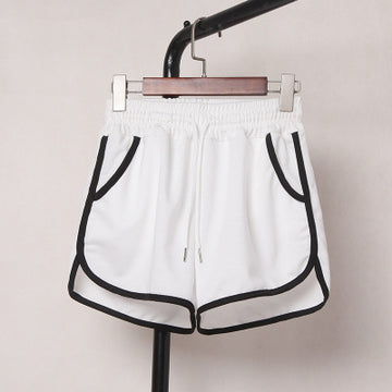 Katoenen short met subtiele bies