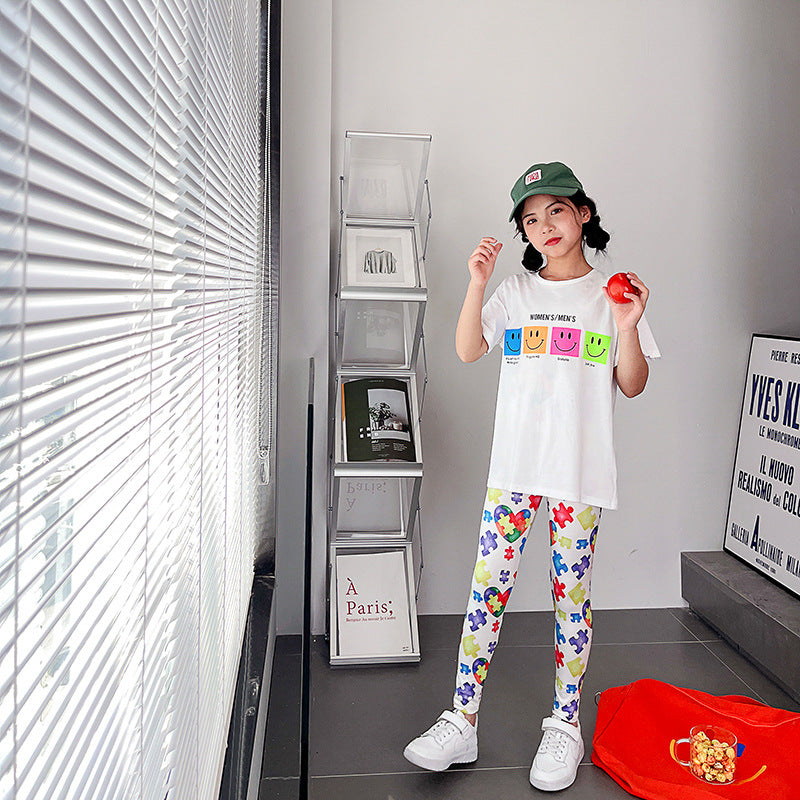 Puzzelstukjes legging voor meisjes