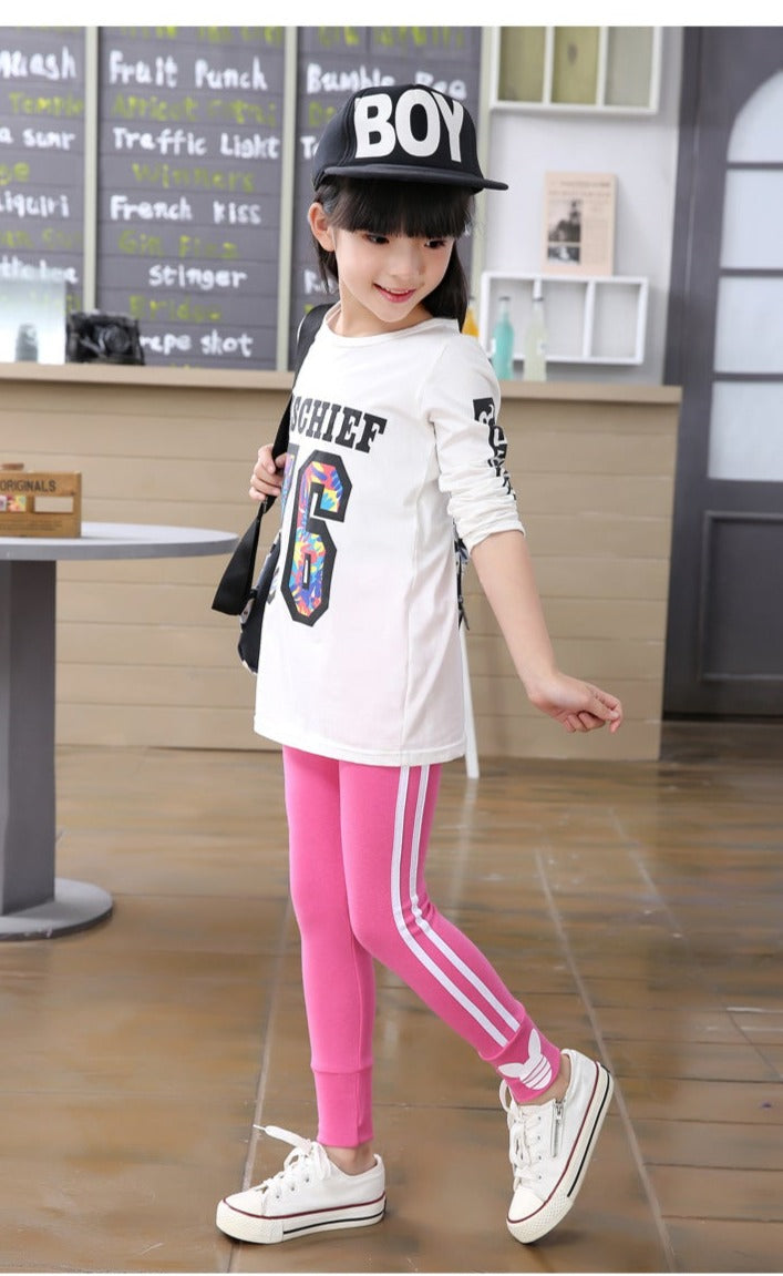 Meisjes Sport Legging donker roze