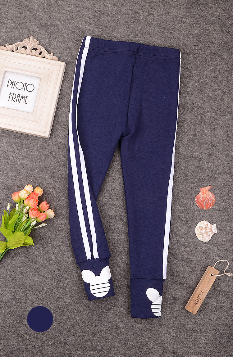 Meisjes Sport Legging blauw| katoenen legging kinderen