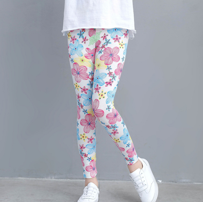 Zomerse bloem legging voor kinderen