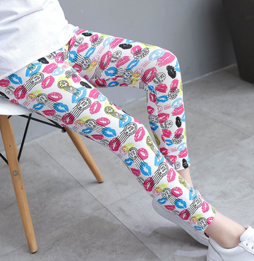Kiss print legging voor meisjes