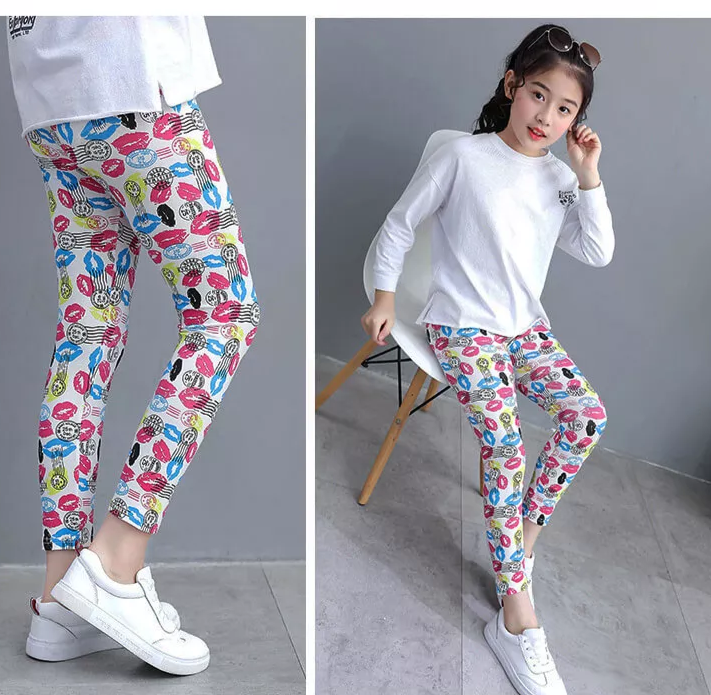 Kiss print legging voor meisjes