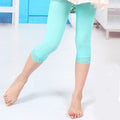 Effen capri panty met kant