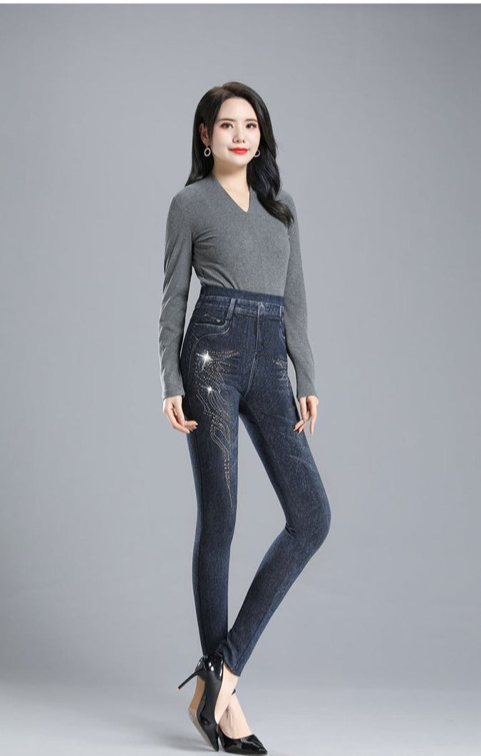 Legging met strass steentjes