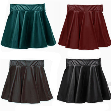 Leder look rok