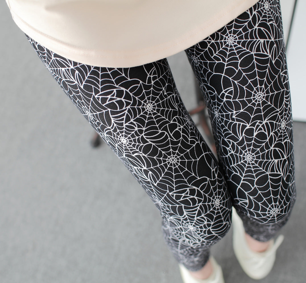 Legging met spinnenweb print