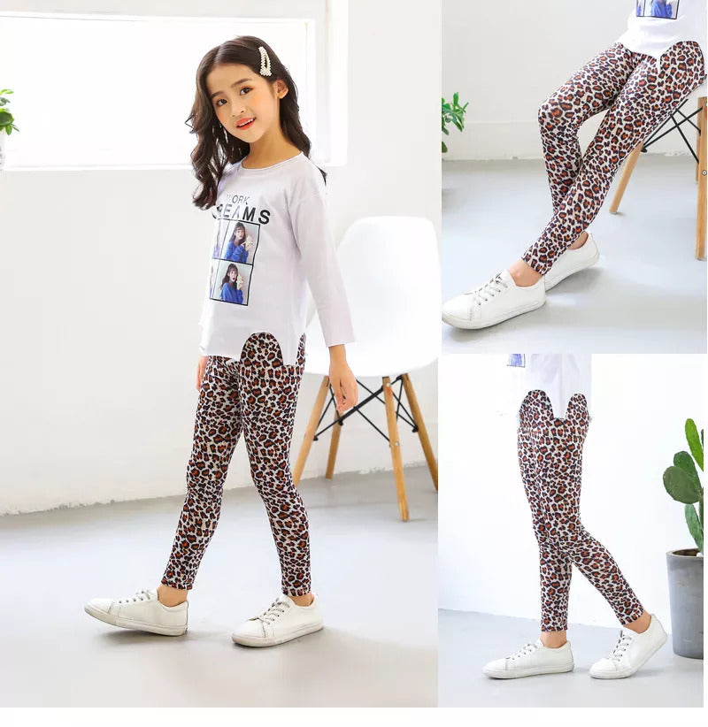 Luipaardprint legging voor kinderen