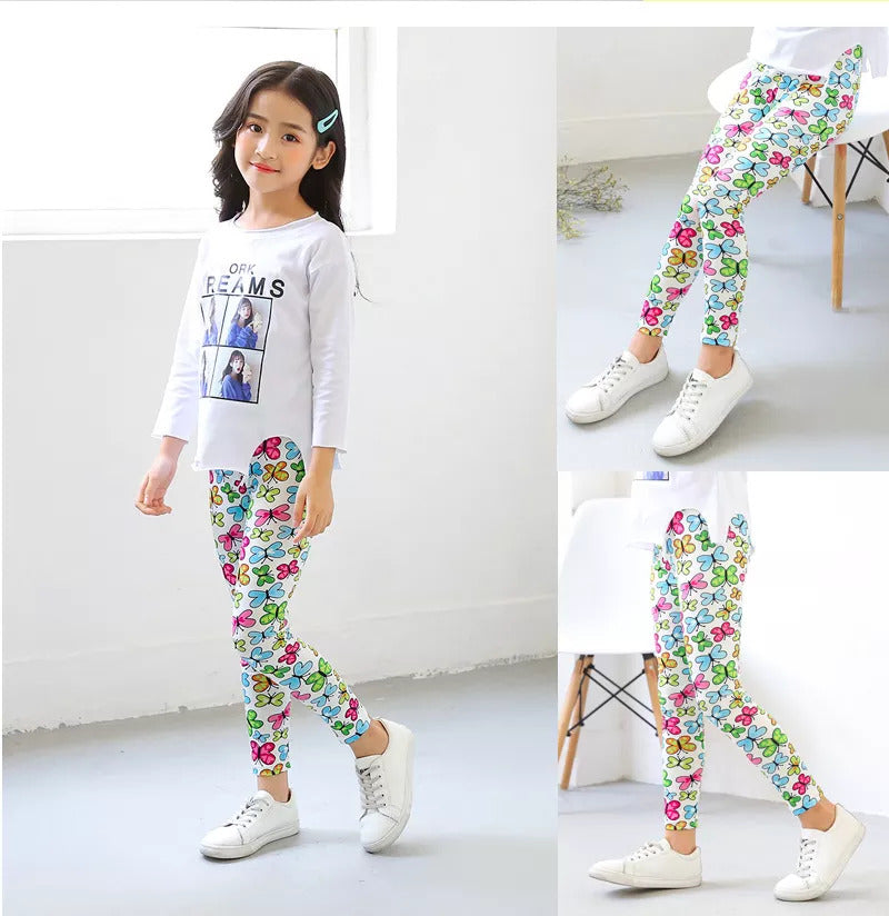 Vlinder print legging voor meisjes