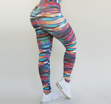Yoga legging gestreept