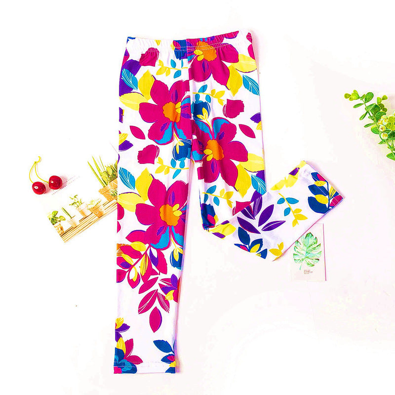 Legging bloemenprint voor meisjes