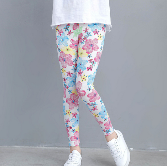 Zomerse bloem legging voor kinderen
